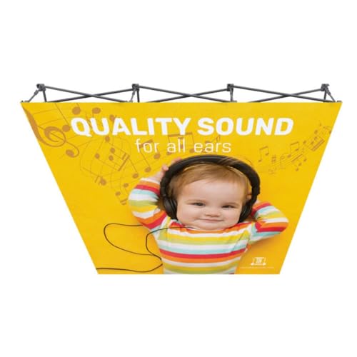 Custom Fabric Pop Up Straight Display, Trade Show Display Backdrop Booth, Hook and Loop Step and Repeat Backdrop for Trade Show Backdrops (Graphic Only, 8ftx8ft) - size: 8ftx8ft