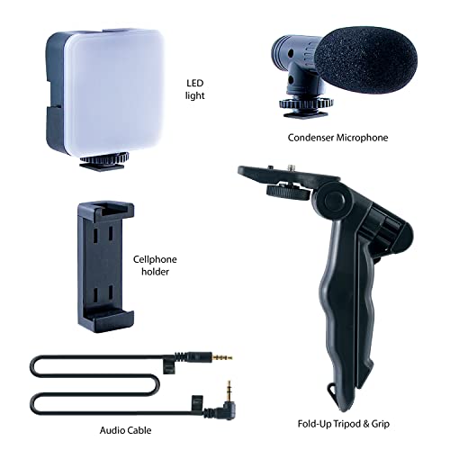 Canal Toys New Studio Creator Podcast & Vlogging Kit – Record Your own podcasts and Vlogs Like Your Favorite influencers! Fold-up Tripod, LED Light & Microphone. Ages 8+ - style: Podcast & Vlogging Kit
