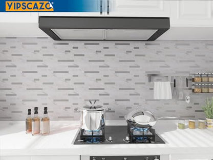 Yipscazo 2026 New Upgrade Peel and Stick Stone Metal Tile Backsplash, Stick on Tiles for Backsplash Kitchen, Bathroom, Fireplace (10 Sheets, Bright Carla White) - color: Bright Carla White