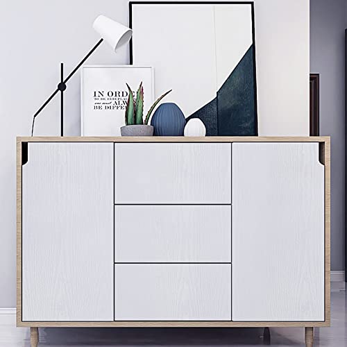 Heroad Peel and Stick Wallpaper 17.5" x 393" Wood Contact Paper Wood Wallpaper White Wood Grain Contact Paper Thicken Textured for Cabinets and Drawers Countertops Waterproof Self Adhesive Vinyl - color: White, size: 17.5" x 393"