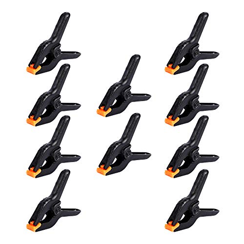 10 PCS 4.5 inch Professional Plastic Large Spring Clamps Heavy Duty for Crafts or Plastic Clips and Backdrop Clips Clamps for Backdrop Stand,Photography, Home Improvement and so on…