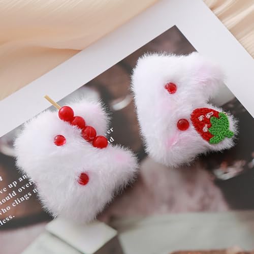 2 Pcs Plush Bunny Hair Clips Rabbit Hairpin Cute Ponytail Holders Easter Hair Clip Animal Hair Accessories For Women Girls