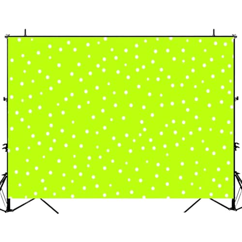 5x7ft Photography Backdrop Polka Dot Bright Green White Photo Backdrop Photography Background for Photoshoot Portrait Video Party Photo Studio Prop Booth - color: Color3