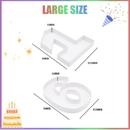 Charcuterie Cardboard Number Fillable Shaped Treat Decorative Box Anniversary Birthday Table Centerpiece (16 Style, 15inch) - size: 15inch, style: 16 Style