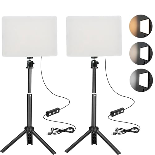 2 Pack LED Photo Lighting kit with Stand 2800-6500K Dimmable Photoshoot Lights for Product Photography,12" Background Lights for Streaming,Video Recording, Food Picture,Content Creators