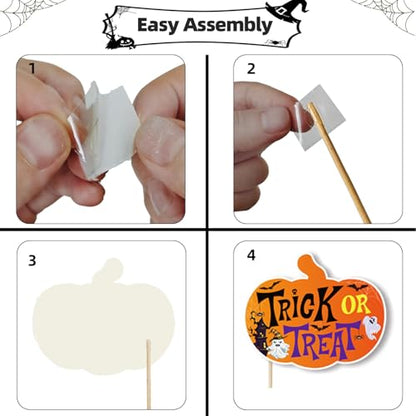 30 pcs Halloween Photo Booth Props with Jumbo Inflatable Selfie Photo Booth Frame, Funny Spooky Selfie Props for Halloween Party Decorations, Trick or Treat Party Decoration