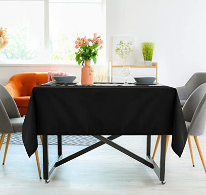 Utopia Kitchen Square Table Cloth 2 Pack(70x70 Inches, Black), Tablecloth Machine Washable, Polyester Table Cover for Dining, Buffet Parties, Picnics, Events, Weddings and Restaurants - color: Black, size: 2 Pack 70x70 Inch Tablecloth