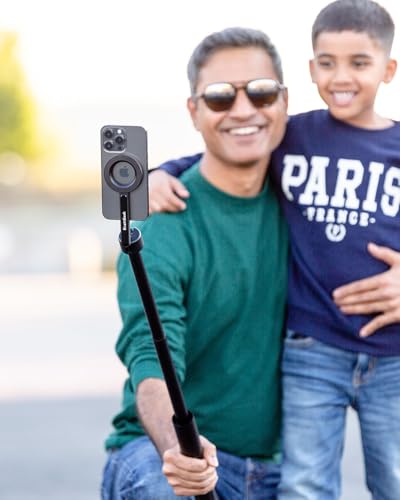 KraftGeek Magnetic Phone Tripod for iPhone MagSafe, 64" Selfie Stick Cell Phone Tirpod Stand for Video Recording, Vlogging & Content Creation - size: 64 Inches-Black