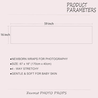 Zeroest Newborn Photo Prop Stretch Knit Wrap for Baby Photography Newborn Photoshoot Outfits Boys Girls Posing Blanket (Blue) - color: Blue
