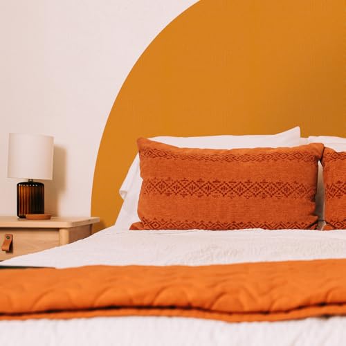 WADILE Grasscloth Peel and Stick Wallpaper 15.7in x 196.8in, Textured Contact Paper for Cabinets, Faux Linen Wall Paper Pull and Stick, Fabric Vinyl Wallpaper Self Adhesive Orange - color: Orange, size: 15.7" x 196.8"