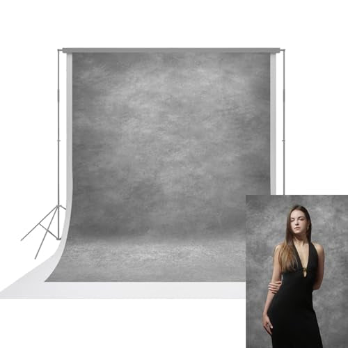 UrcTepics 8x10ft Light Grey Abstract Textured Professional Photography Backdrop for Studio, Portraits, Headshots, Filming, Booth. - color: Light Grey, size: 8×10 Ft