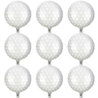 HILAVO 9PCS Golf Balloons - 18Inch Sports Aluminum Foil Balloons for Golf Themed Party Hole In One Birthday Sports Graduation Party Supplies - color: Golf Ball