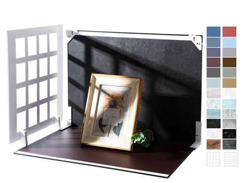Photo Backdrops Small Product Photography: 12pcs/24color Tabletop Paper Background kit for Food Picture - with Shadow Boards Props for Content Creator,Online Seller. (16.5x11.7inch Plus) - color: Dark