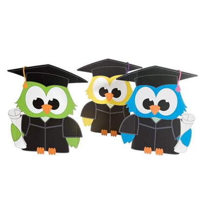 Graduation Owl Standups Kit, Set of 3, Graduation Decorations, KGD16F-M - color: Graduation Owls Prop Kit