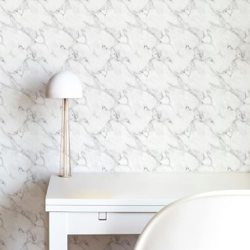 Main Street Peel and Stick Wallpaper Eco-Friendly Sheets 12 Pack, 11 X 16 Inch Carrara Marble Design, Wall Mural for Home Decor, Removable Wall Decor Wallpaper Peel and Stick for DIY Projects - style: Carrara Marble Design SCF