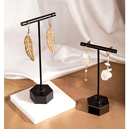 4Pcs Black Metal Earring T Bar Stand Retail Display Holders for Show, Jewelry Online Stores Photography Display Props (Black 4pcs) - color: Black 4pcs