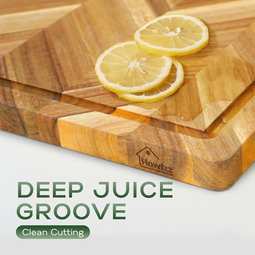 Howizz Acacia Wood Large Cutting Board, Herringbone Acacia Cutting Board - 20"x15"x1" - color: 5-Herringbone, size: 20"L x 15"W