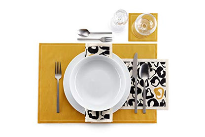 MY DRAP Formal Food Recycled Cotton Luncheon Napkin, Animal Print, 12 Units per roll - color: Animal Print