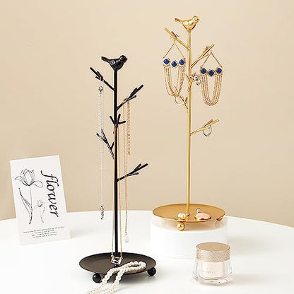 Branch Jewelry Rack Organizer for Ring Earrings Necklace Bracelet,Suitable for living rooms, bathrooms,offices,etc. - color: E Black