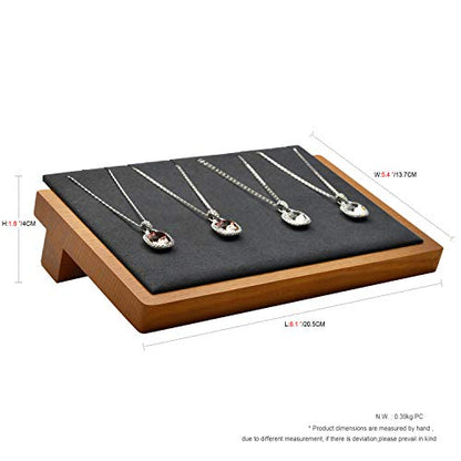 Jewelry Tray Solid Wood Display Stand Necklace Organizer Display Props Tray WSM (WSM02702) - color: WSM02702