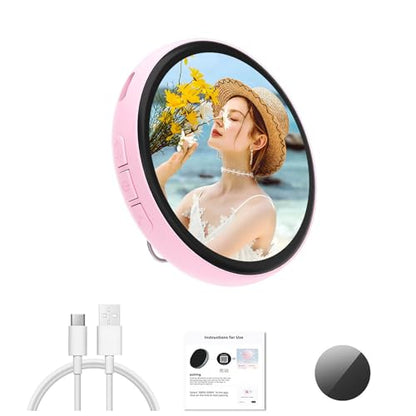 Customizable LED Badge with APP Control – HD Touch Screen for Photos, GIFS & Videos, 8-Hour Battery, Dynamic Light Effects, Clip-On Fashion Accessory for ACG & Idol Fans Pink - color: Pink