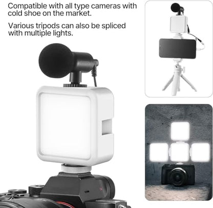 ULANZI VL49 2000mAh LED Video Light w 3 Cold Shoe, Rechargeable Soft Light Panel for DJI OSMO Mobile 3 Pocket Zhiyun Smooth 4 Sony RX100 VII Canon G7X Mark III A6400 6600 Action Camera 13 9 8 Vlogging - color: White