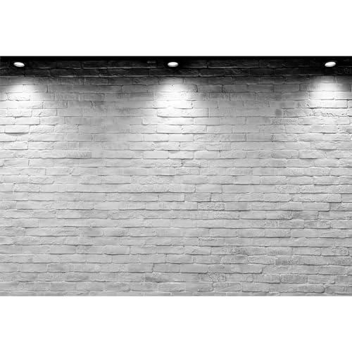 Vinyl 12x10ft Backdrop Photography Background White Brick Wall Computer-Print Seamless Photo Background Children Baby Adults Portraits Photo Studio Props - size: 12x10ft