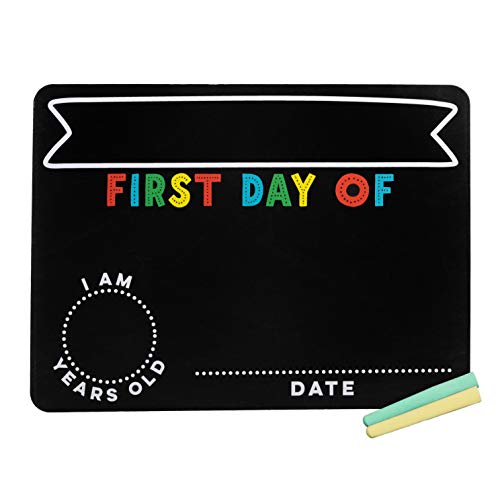 Kate & Milo Reusable Photo Sharing Prop, Back to School Chalkboard Sign to Commemorate The First or Last Day, for Kids, Boys and Girls - style: School Days Chalkboard