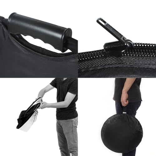 Portable 5-in-1 Oval 60”X80”/150X200cm Reflector Translucent Professional Collapsible Multi-Disc Light Reflector with Handles Silver, Black, Gold, White Surface for Photography Photo Studio