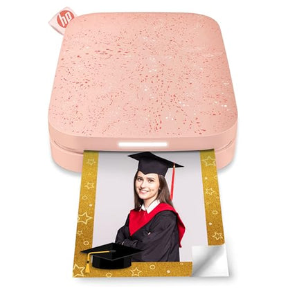 HP Sprocket Portable 2x3 Inch Instant Photo Printer (Blush Pink) Print Pictures on Zink Sticky-Backed Paper From Your iOS & Android Device - color: Pink, style: Printer