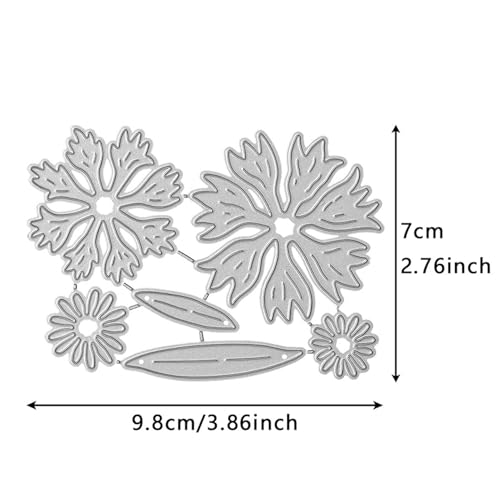 Scrapbooking Die-Cuts for Card Making, Christmas Metal Cutting Dies, Paper Craft Punch Template, Background Embossing Stencils, DIY Album Décor (Cornflower-9.8x7cm) - color: Cornflower-9.8x7cm