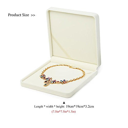 Oirlv Velvet Big Necklace Gift Box Pearl Necklace White Jewelry Box - style: Big Necklace Box