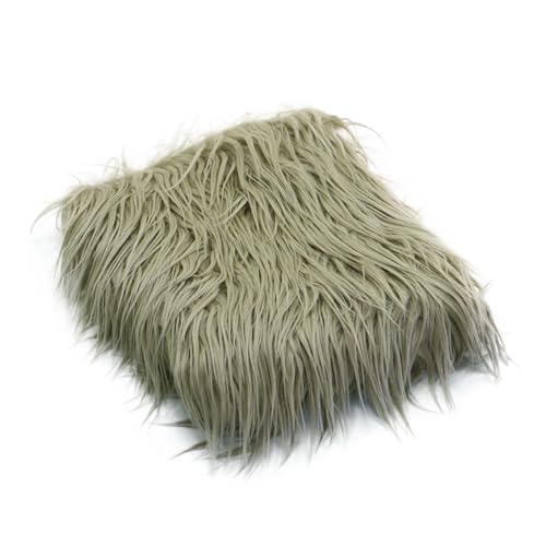 D&J DON&JUDY Newborn Baby Photo Props Faux Fur Mat Blanket Decor Backdrop Basket Filler (29.5x19.7 Inch Smokey Grey) - color: 29.5x19.7 Inch Smokey Grey