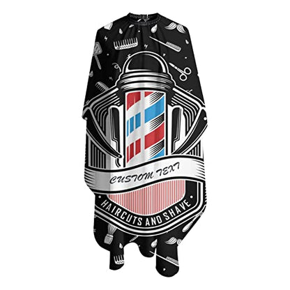 Custom Waterproof Barber Cape Personalized Text Barber Shop Salon Cape for Men Customized Hair Cutting Cape - color: Barber-b08