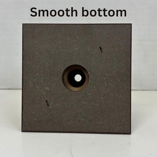 Display Base Pedestal Cherry Finish with 5/16" Center Hole – Square Stand Blank for Trophies, Figurines, 3D Prints, DIY Projects – Available in Multiple Sizes (4"Lx4"Wx2 1/8"H) - size: 4"Lx4"Wx2 1/8"H