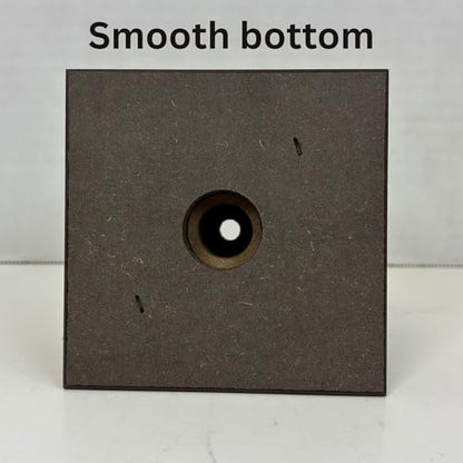 Display Base Pedestal Cherry Finish with 5/16" Center Hole – Square Stand Blank for Trophies, Figurines, 3D Prints, DIY Projects – Available in Multiple Sizes (4"Lx4"Wx2 1/8"H) - size: 4"Lx4"Wx2 1/8"H