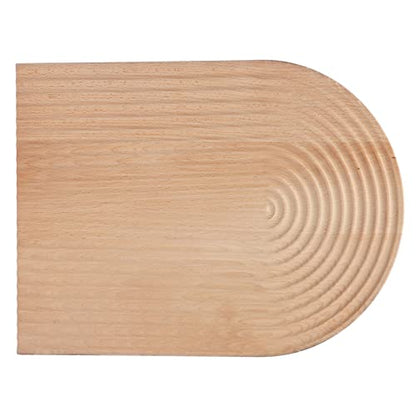 Wooden Bread Dessert Tray, Multifunction Serving Tray, Natural Beech Wood Geometric Snack Plate with Smooth Edges for Home Kitchen, Parties and Food Photography (Ellipse) - size: 13"L x 9.4"W