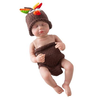 Jastore Baby Photography Props Newborn Boy Girl Photo Shoot Outfits Crochet Costume Infant Knitted Hat Sets - color: Turkey