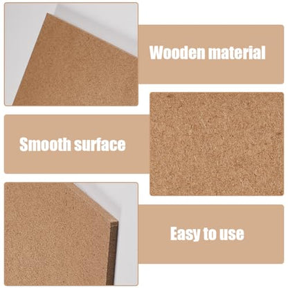 CRASPIRE MDF Wood Boards for Crafts 10x10in Square Wooden MDF Board Sheet Medium Density Fiberboard Chipboard Panels for Clay Drying Board Photo Frame Painting Accessories