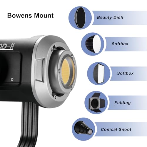 GVM SD600D 600W Led Video Light, Bi-Color Led Studio Light Photography Lighting with APP/DMX Control, 2700K to 6800K 128000lux/1m Continuous Lighting for Studio, Video Shooting, Broadcasting - size: 600W01