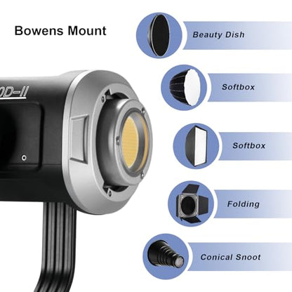 GVM SD600D 600W Led Video Light, Bi-Color Led Studio Light Photography Lighting with APP/DMX Control, 2700K to 6800K 128000lux/1m Continuous Lighting for Studio, Video Shooting, Broadcasting - size: 600W01