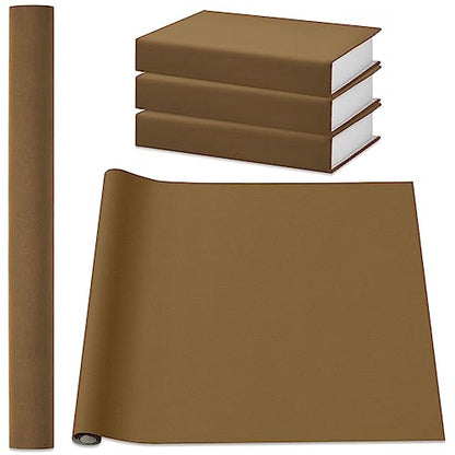 PerKoop Book Cloth for Book Binding 40 x 16 Inch Fabric Surface Paper Backed Bookcover Archival European Durable Strong Bookbinding Supplies Cover Books Album Scrapbooking (Brown) - color: Brown