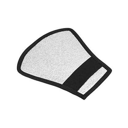 Flash Diffuser Reflector, 2-Sided Flexible Bend Bounce Reflector with Elastic Strap for Flashlight Photography Camera Speed Light, Silver White