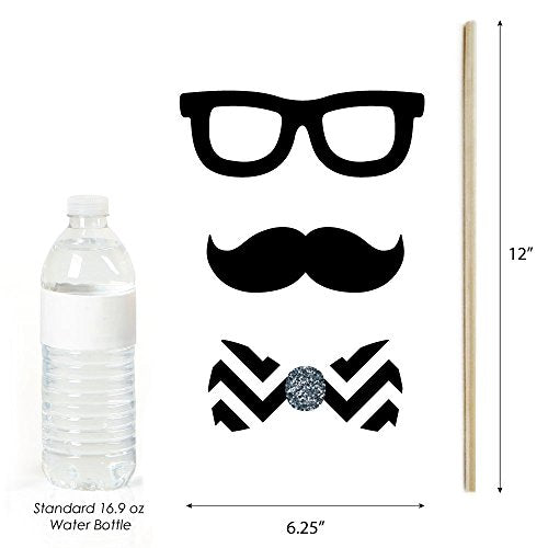 Big Dot of Happiness Wedding Anniversary - Photo Booth Props Kit 20 Count