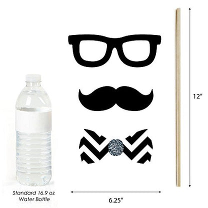 Big Dot of Happiness Wedding Anniversary - Photo Booth Props Kit 20 Count