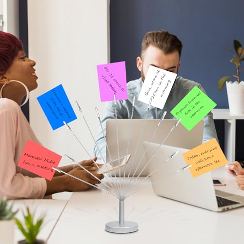 Silver Photo Tree Holder with Metal Base,12 Clips Flexible & Durable Branches Money Trees Gift Card Holder with Clips,Picture Trees to Hold Photos for Christmas Wedding Greeting Birthday Party Gift - color: Silver