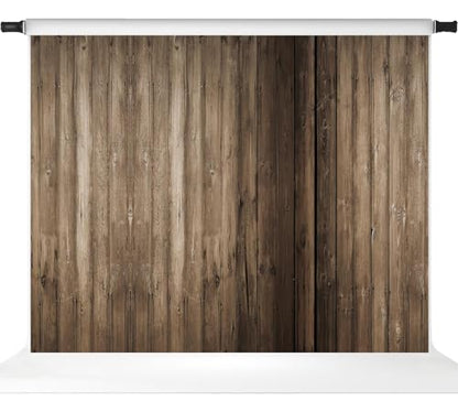Kate Brown Wood Backdrops Children Rustic Wooden Texture Party Supplies Portrait Photo Studio Props, 10x8ft - size: 10x8ft