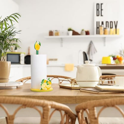 Namalu Lemon Paper Towel Holder Lemon Kitchen Decor Kitchen Fun Paper Towel Holder Dispenser for Bedroom Toilet Countertop Decor - style: Lemon
