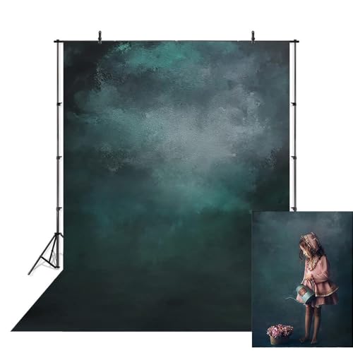6x8ft Dark Green Abstract Photography Backdrop Texture Old Photo Backdrop Professional Photographers Vintage Green Portrait Photo Studio Booth Props - color: A01, size: 6x8ft