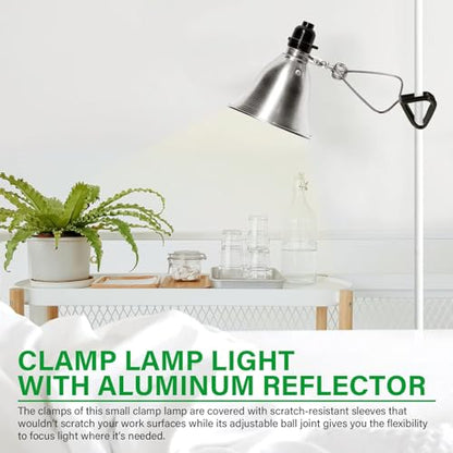 Simple Deluxe 4-Pack Clamp Lamp Light with 5.5 Inch Aluminum Reflector up to 60 Watt E26 (no Bulb Included), 6 Feet Cord - size: 5.5 Inch (60 Watts), style: 4-Pack